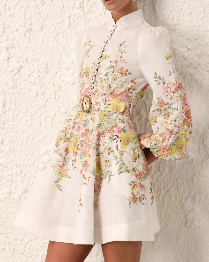 Lourdes | Bedrucktes Minikleid für Damen | Vintage