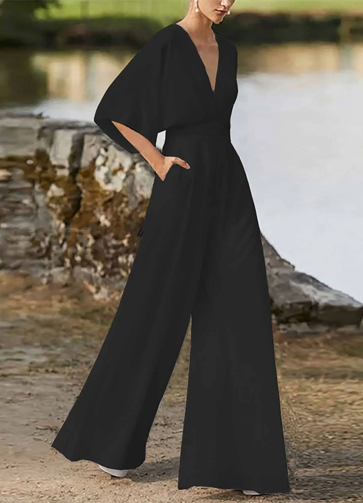 Marline | Damen Breites Bein Jumpsuit | Elegant