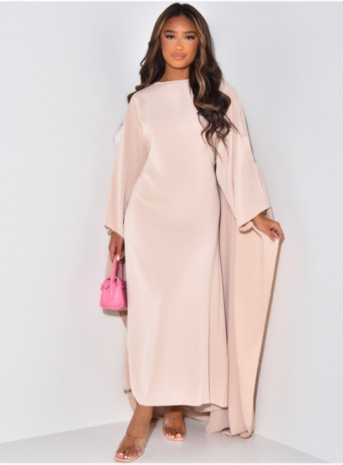 Pia | Cape Maxikleid für Frauen | Musselin