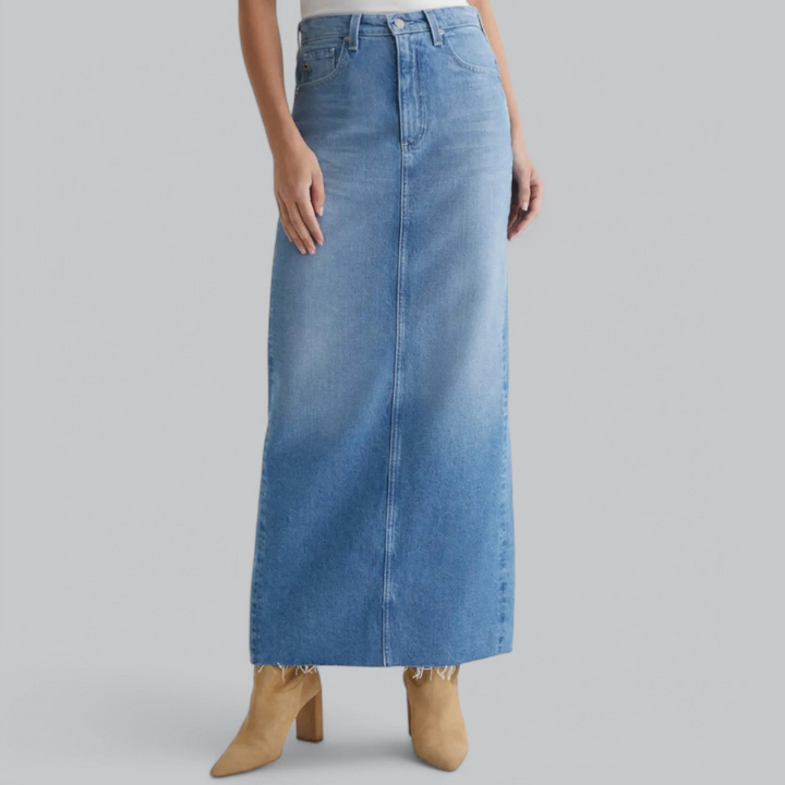 Silvana | Langer Jeansrock für Damen | Lange