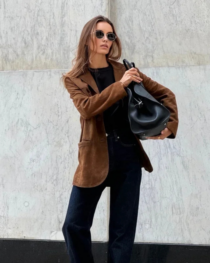 Svea | Elegante Wildlederjacke Für Damen | Frühlings