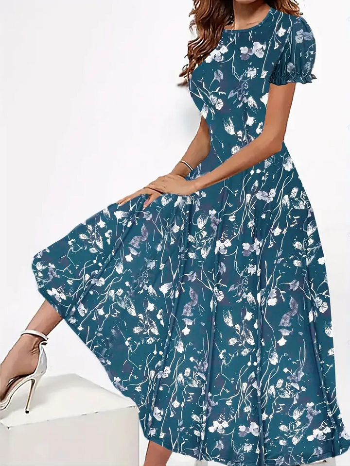 Theresia | Florales Maxi-Kleid Für Damen | Zeitlos