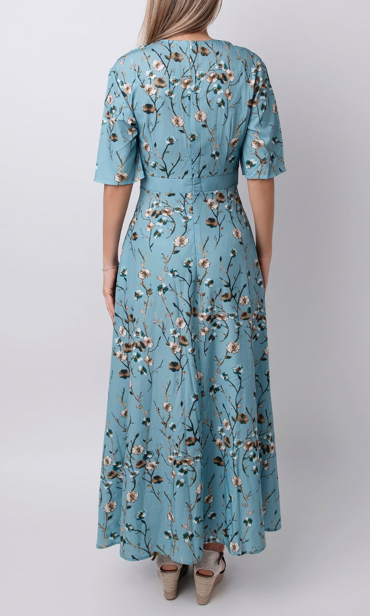 Aimira | Bedrucktes Kleid Für Damen | Halbe Ärmel