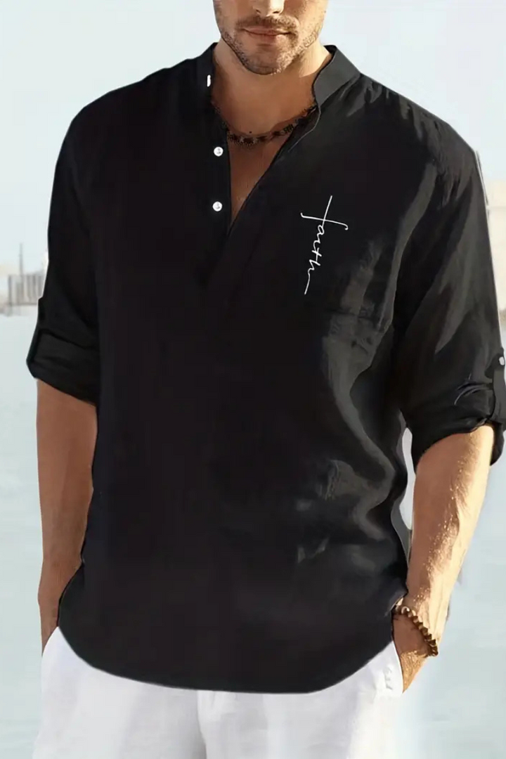 Sandro | Langarm-Shirt mit V-Ausschnitt für Herren | Sommer