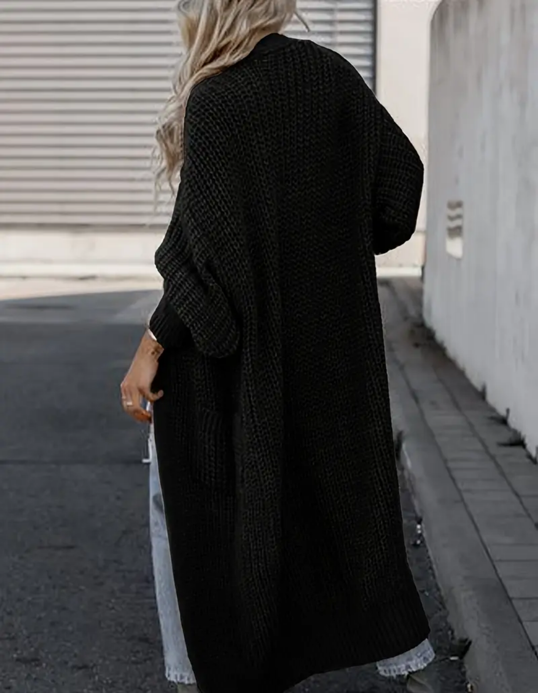 Annett | Damen Grobstrick Cardigan | Lang