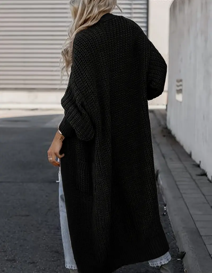 Annett | Damen Grobstrick Cardigan | Lang