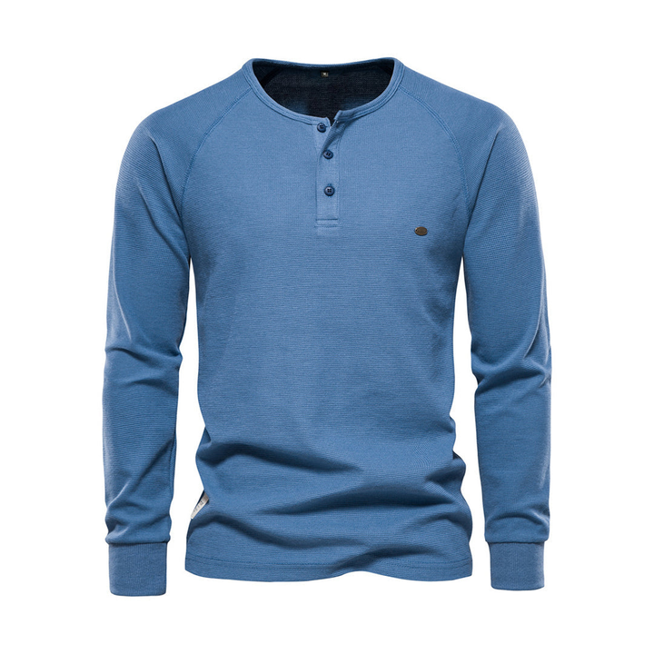 Oscar | Herren Henley Langarmshirt | Bequem