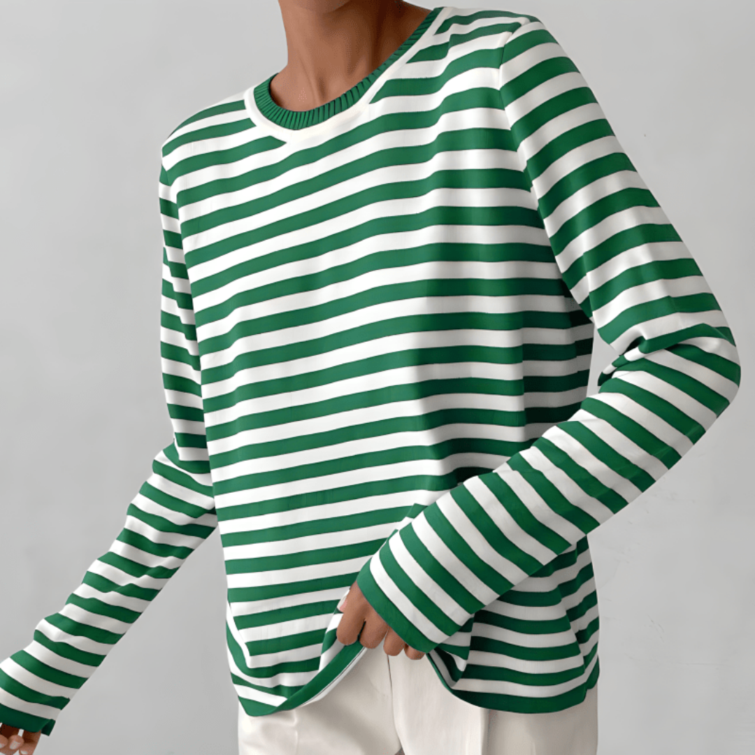 Hilde | Damen Langarmshirt mit Streifen | Bequem