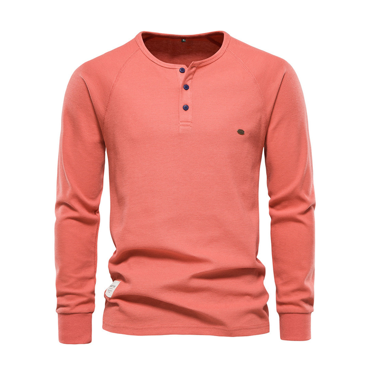 Oscar | Herren Henley Langarmshirt | Bequem