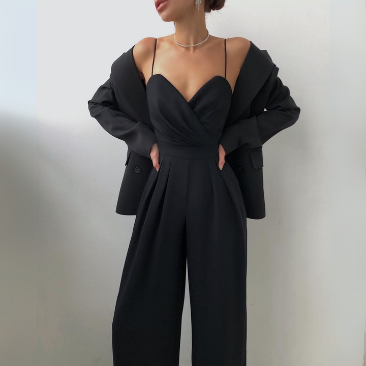 Rainey | Damen Elegant Jumpsuit | Weit Geschnitten