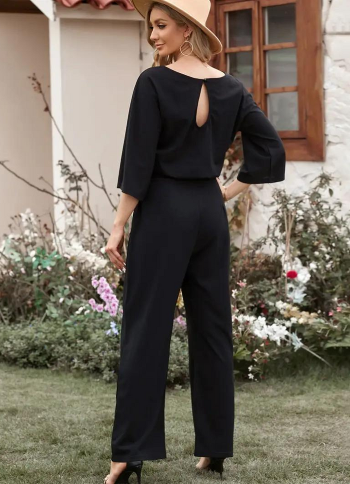 Helene | Damen Eleganter Jumpsuit | Weites Bein