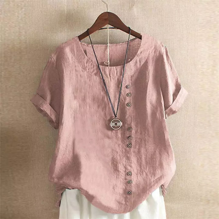 Ida | Damen Kurzarm Bluse | Bequem