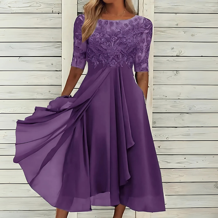 Agathe | Damen Spitzenkleid | Midi