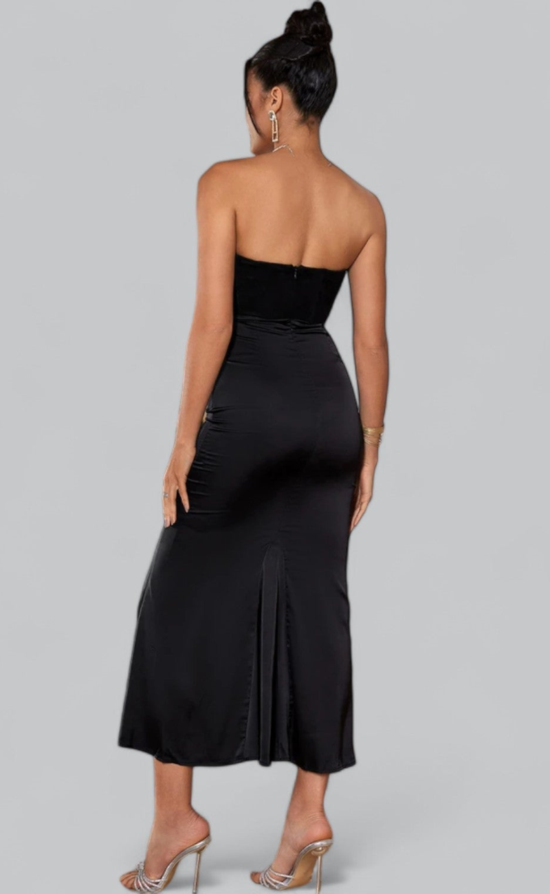 Vella | Schulterfreies Maxi-Kleid für Damen | Schöne