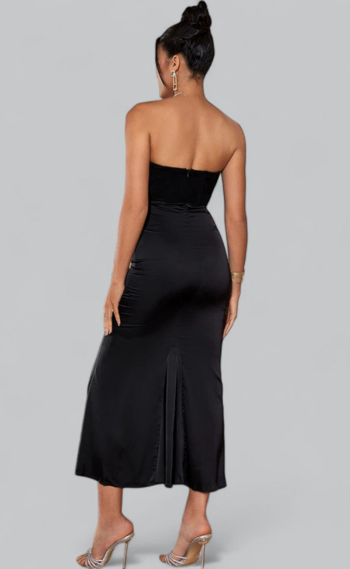 Vella | Schulterfreies Maxi-Kleid für Damen | Schöne