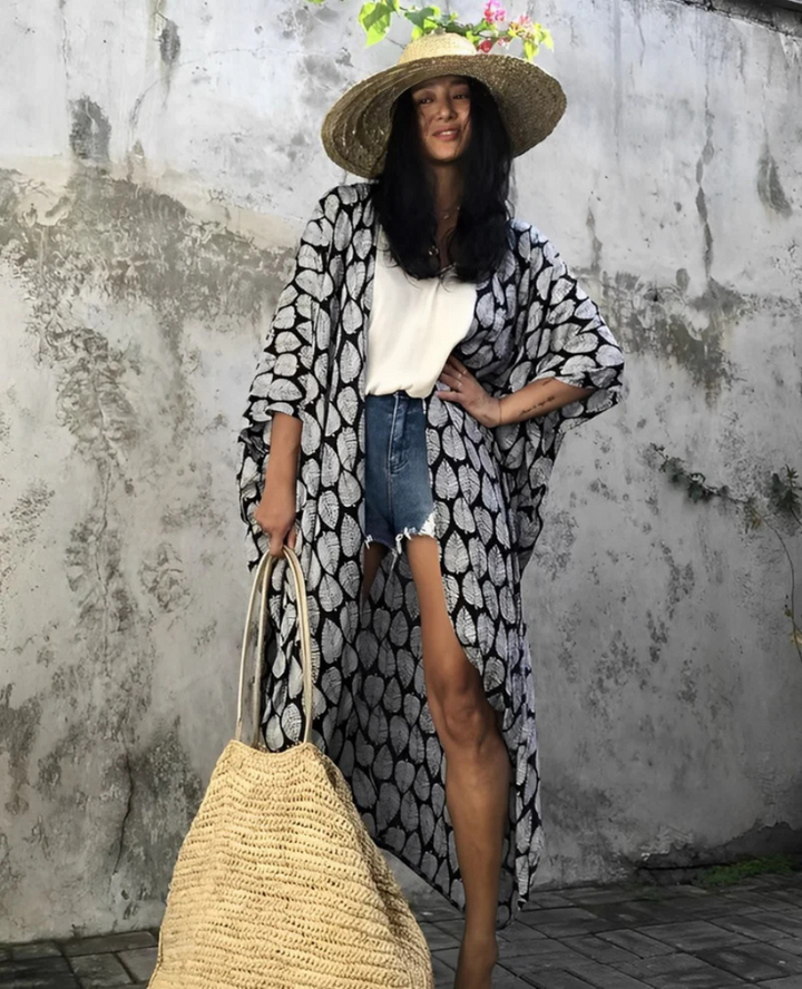 Violaine | Sommerliche Kimono-Robe Für Damen | Charmant