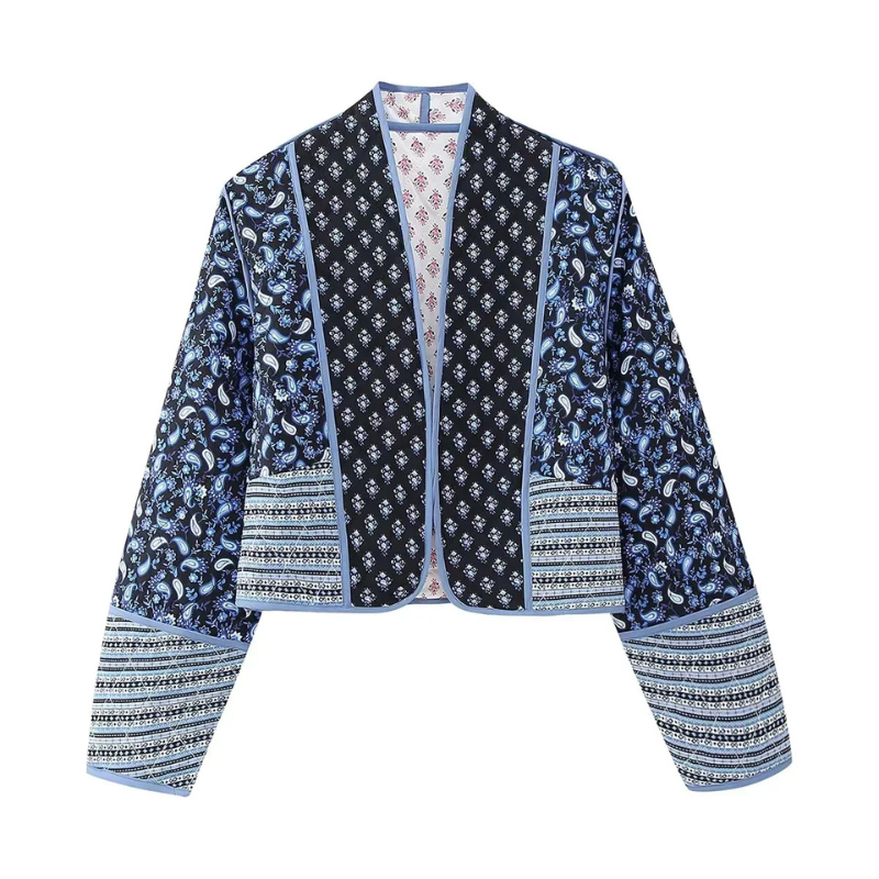 Angel | Vintage Patchwork-Blumenjacke für Damen | Ultraleichte