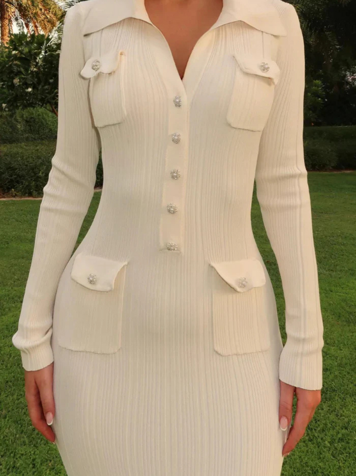 Tavina | Feminines Hemd Maxikleid Für Damen | Klassisches