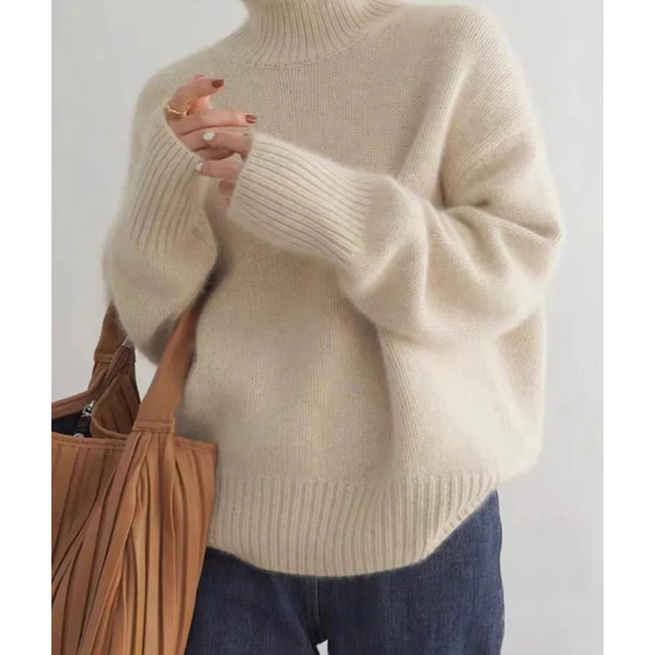 Usiama | Damen Rollkragen Übergröße Pullover | Warme