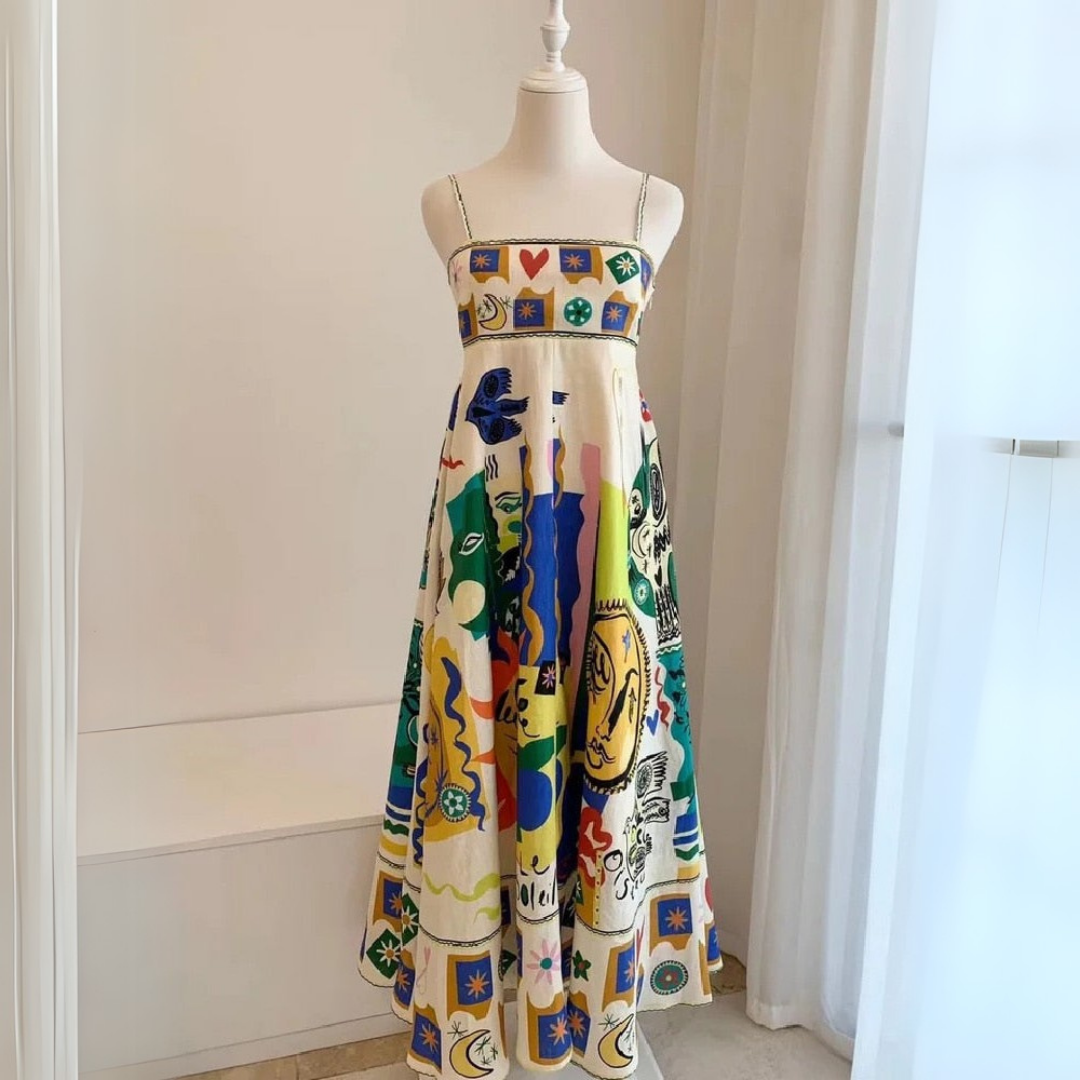 Ziva | Damen Boho Maxikleid | Leicht