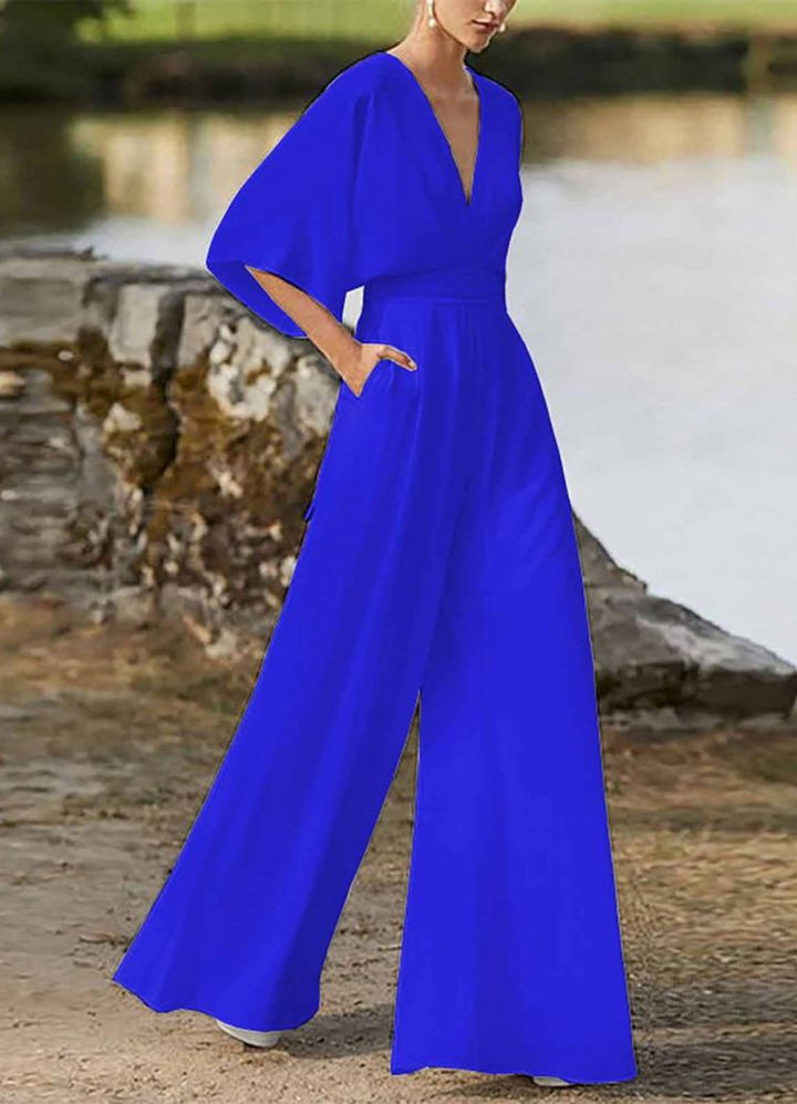 Marline | Damen Breites Bein Jumpsuit | Elegant