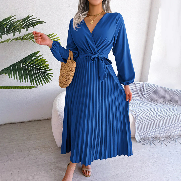 Lilith | Fließendes Faltenkleid Für Damen | Maxi