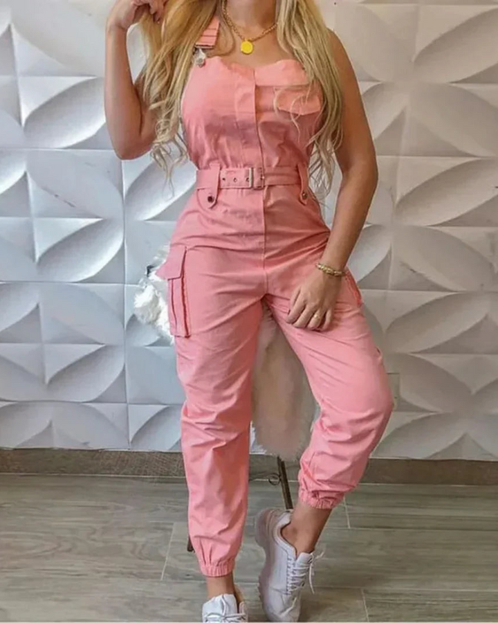 Ambrosha | Stylischer Cargo Jumpsuit für Damen | Festliche