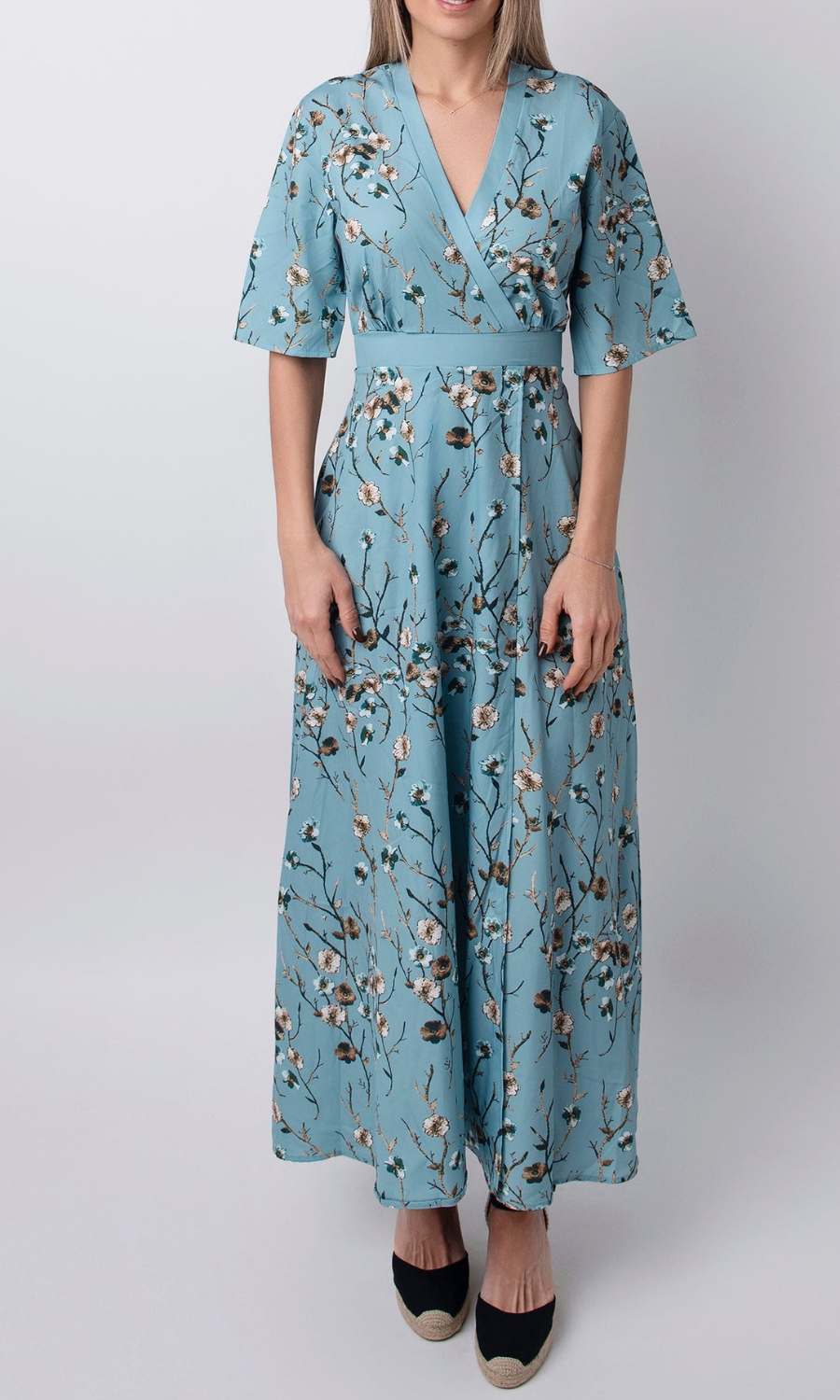 Aimira | Bedrucktes Kleid Für Damen | Halbe Ärmel