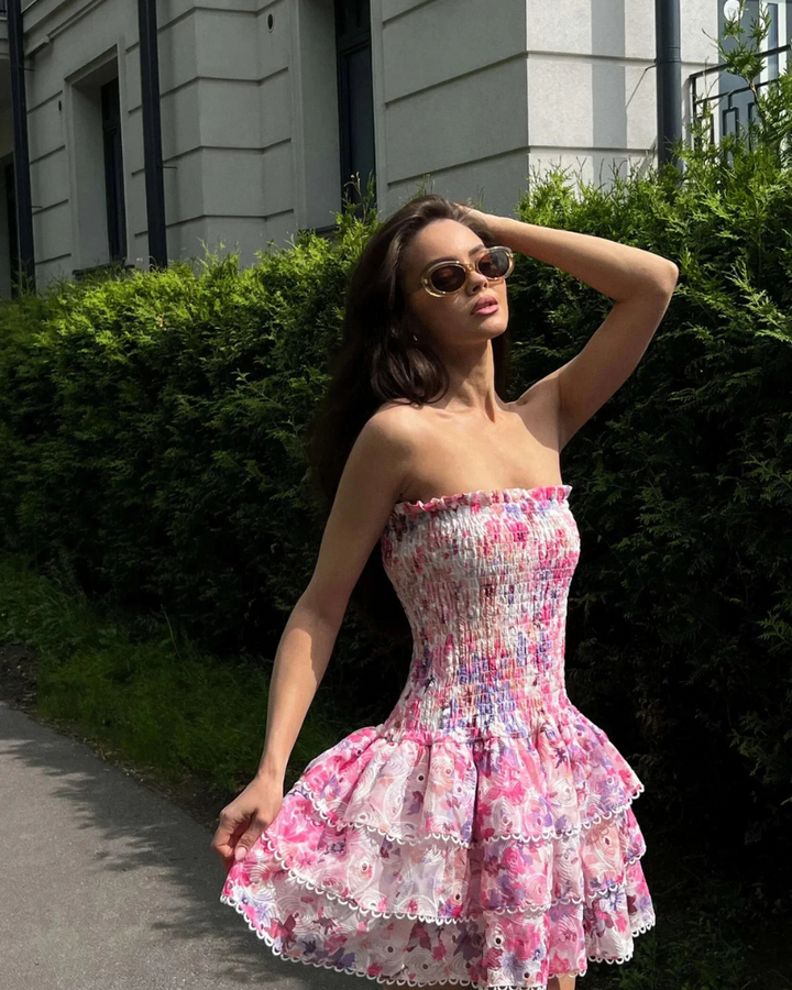 Zahara | Elegantes Midikleid Mit Rüschen Für Damen | Sommer