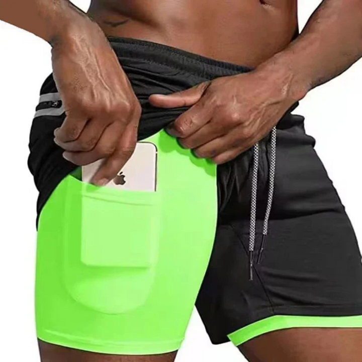 Wolfram | Sportliche Laufshorts Für Herren | Doppellagig