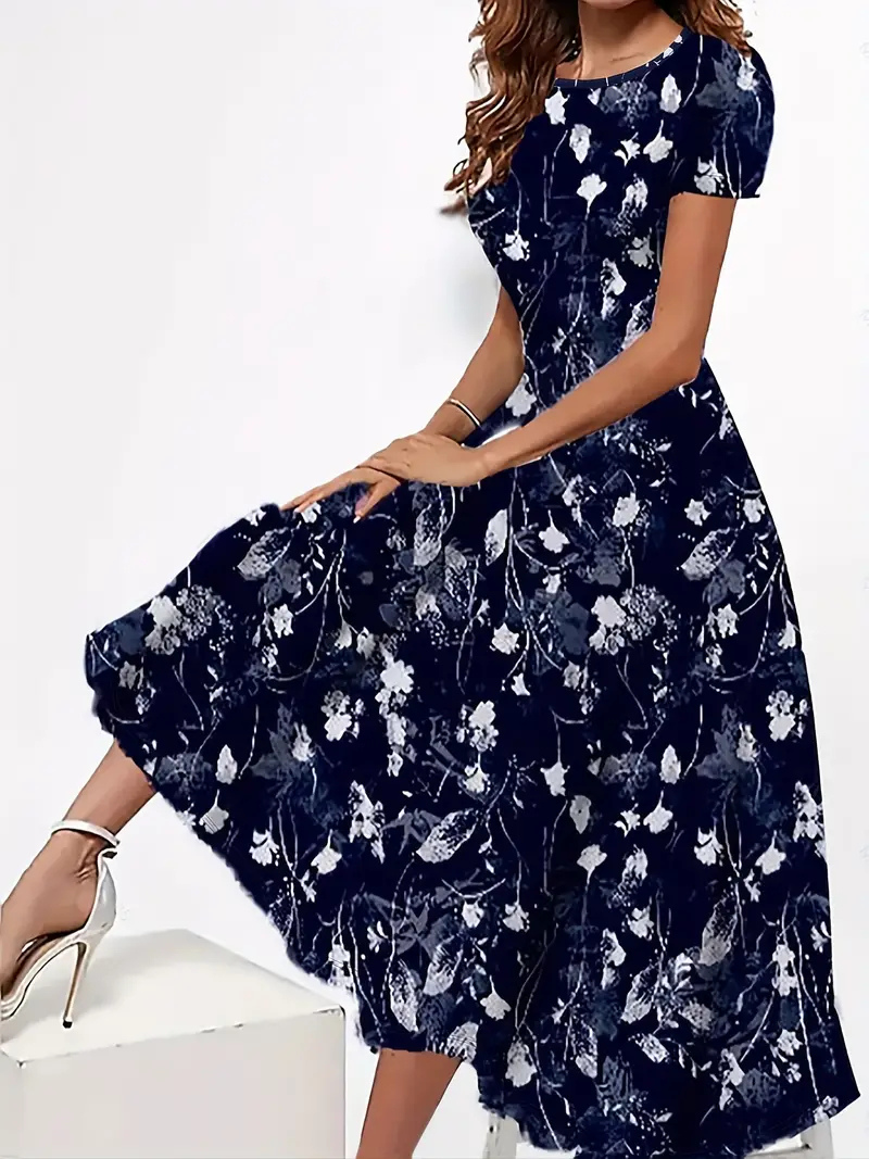Theresia | Florales Maxi-Kleid Für Damen | Zeitlos