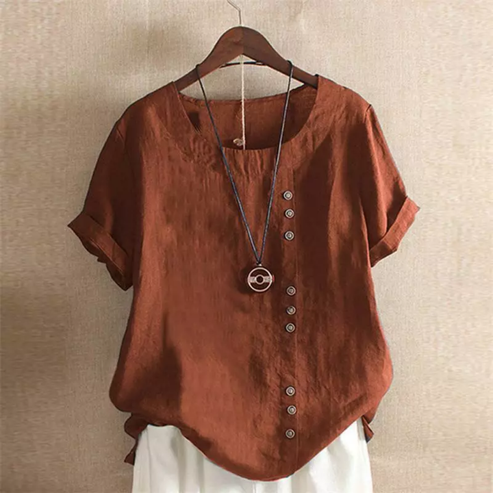 Ida | Damen Kurzarm Bluse | Bequem
