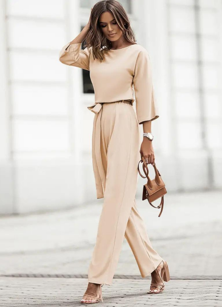 Helene | Damen Eleganter Jumpsuit | Weites Bein