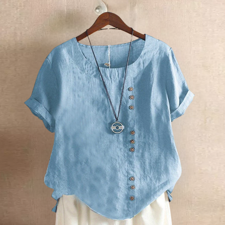 Ida | Damen Kurzarm Bluse | Bequem