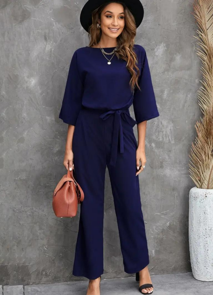 Helene | Damen Eleganter Jumpsuit | Weites Bein