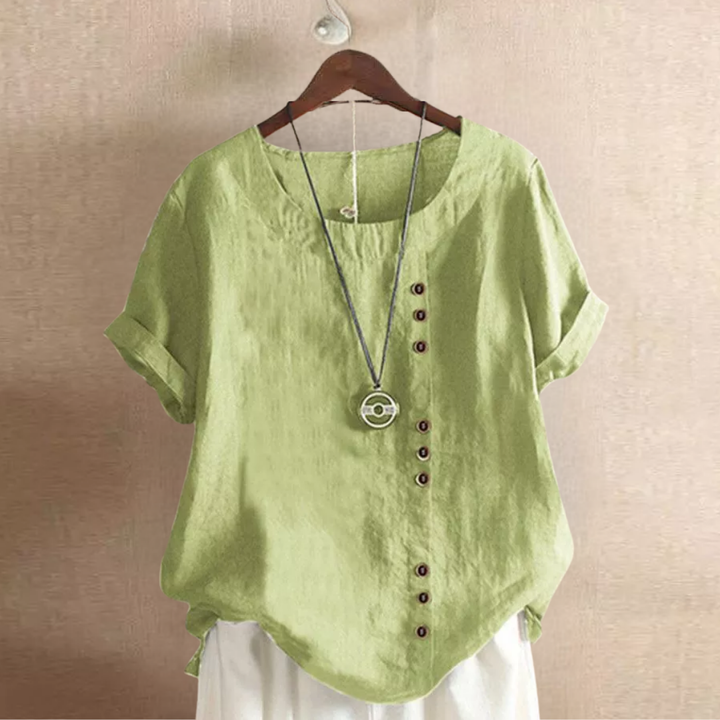 Ida | Damen Kurzarm Bluse | Bequem