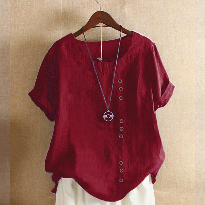 Ida | Damen Kurzarm Bluse | Bequem
