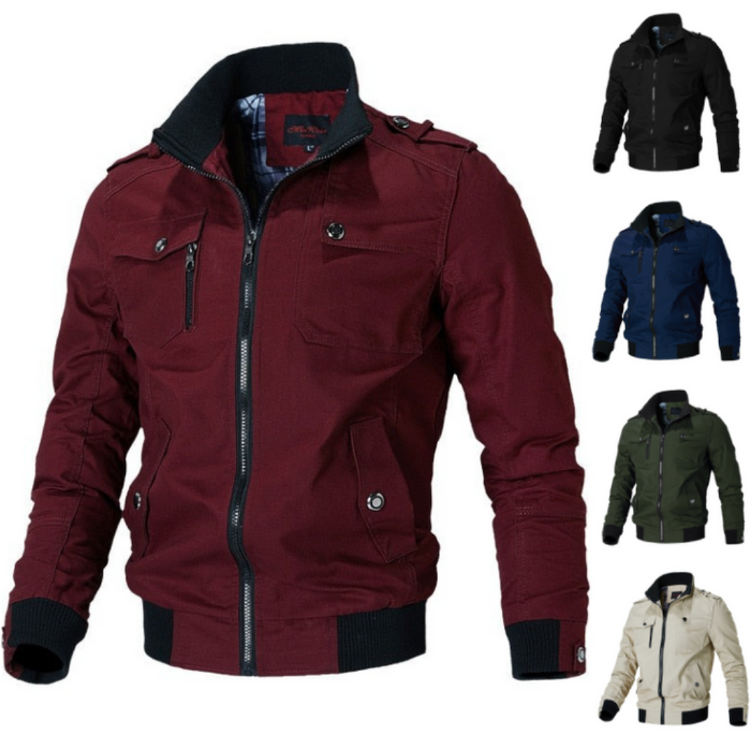 Addey | Herren Reißverschluss Bomber Jacke | Winddicht