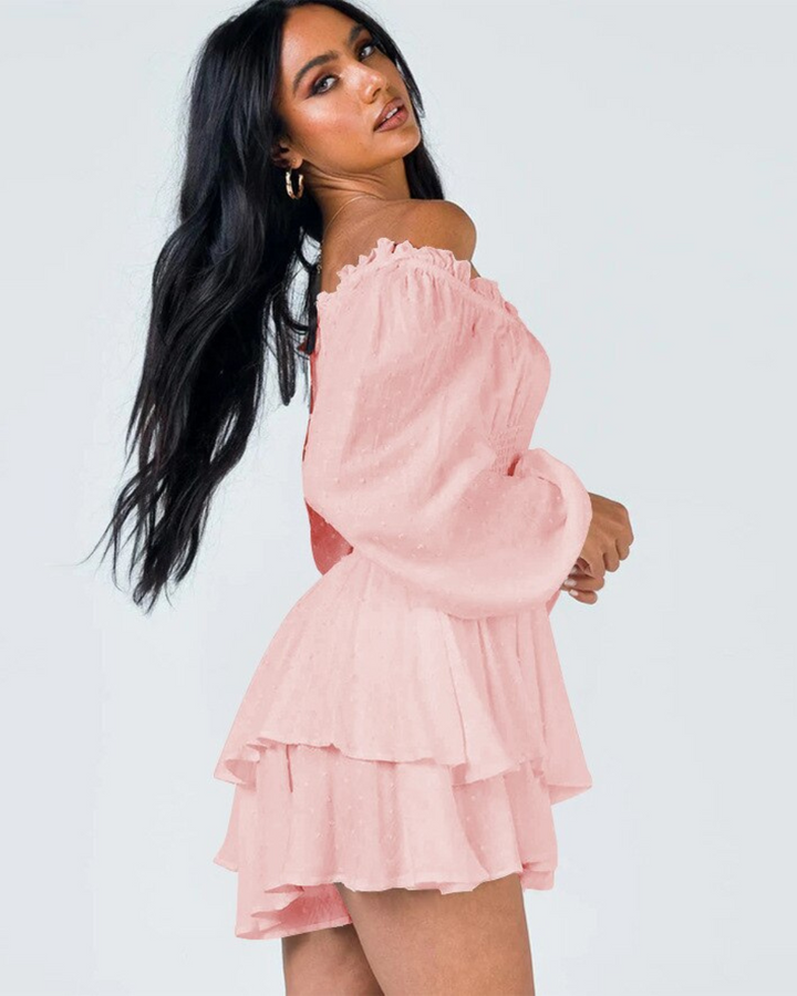 Sky | Verspieltes Sommerkleid mit Off-Shoulder für Damen | Italienische