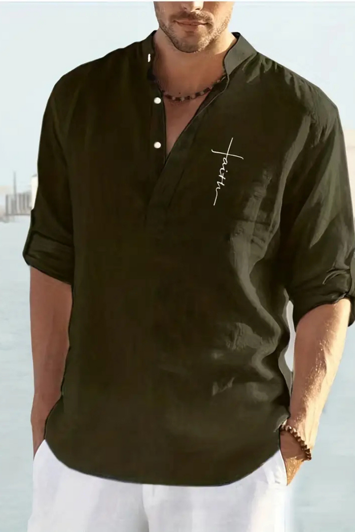 Sandro | Langarm-Shirt mit V-Ausschnitt für Herren | Sommer