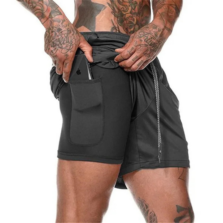 Wolfram | Sportliche Laufshorts Für Herren | Doppellagig
