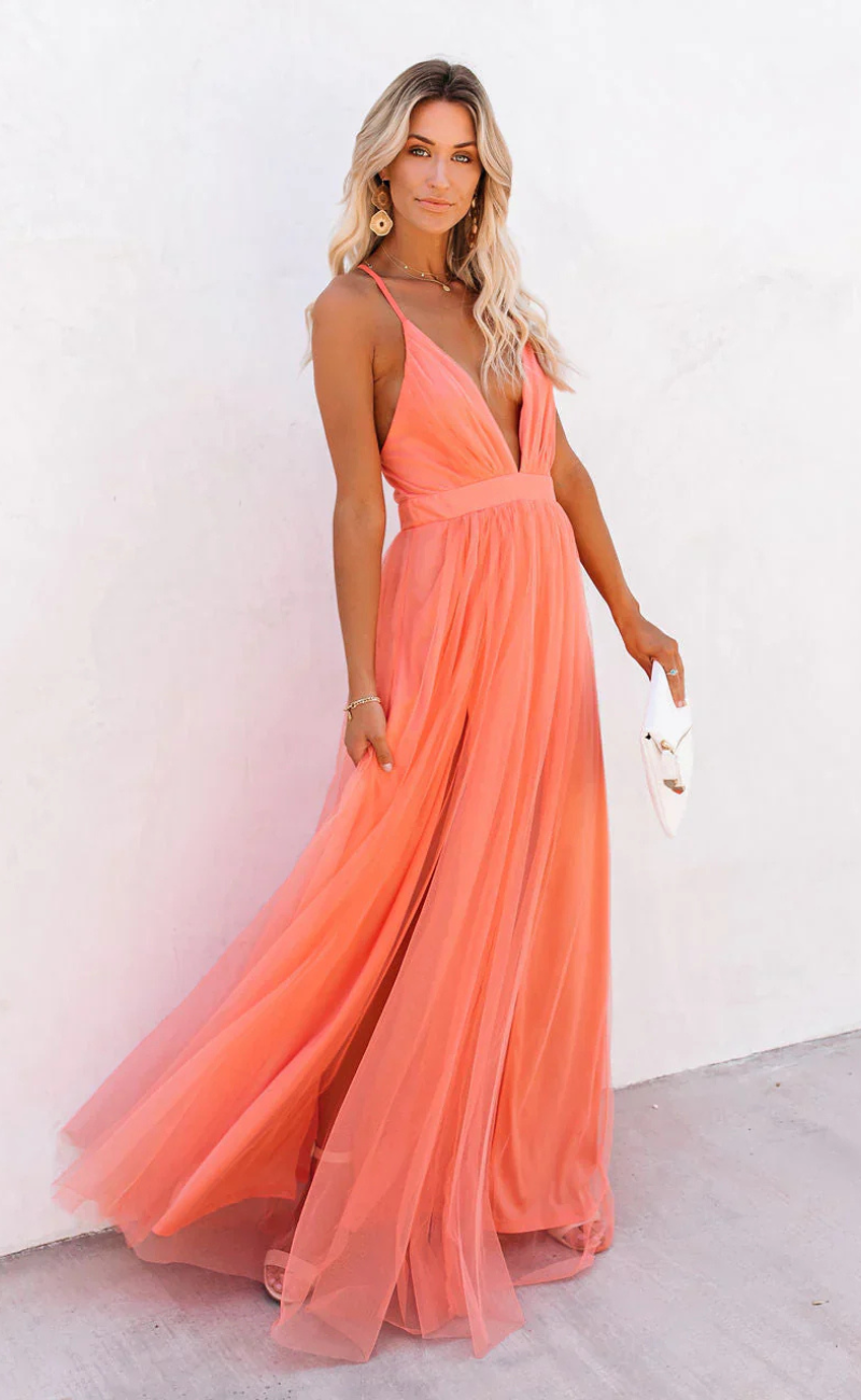 Tina | Maxikleid Petal Dust für Damen | Italienische