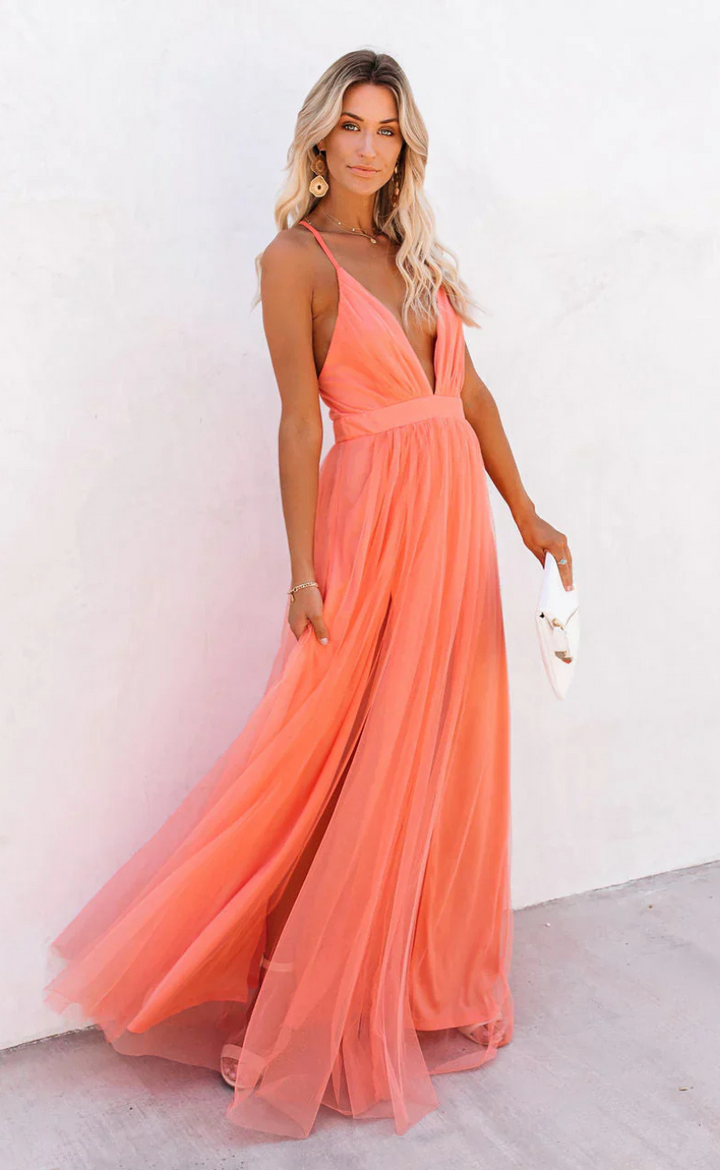 Tina | Maxikleid Petal Dust für Damen | Italienische