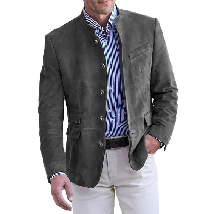 Friedhelm | Stilvolle Kragenjacke Für Herren | Elegant