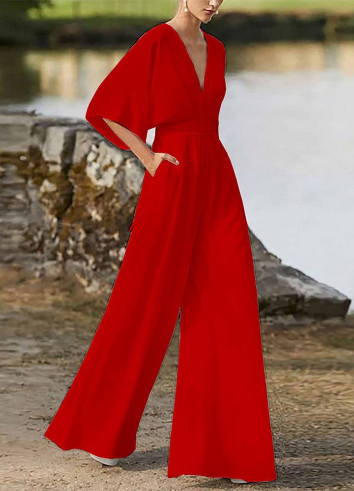 Marline | Damen Breites Bein Jumpsuit | Elegant