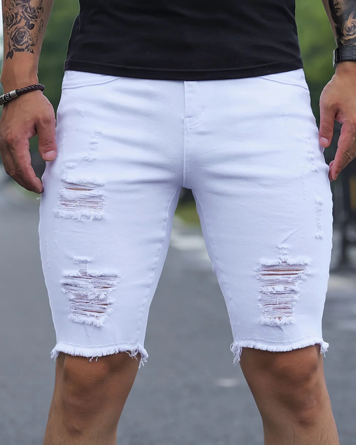 Silvan | Trendy Gescheuerte Shorts Für Herren | Lässig