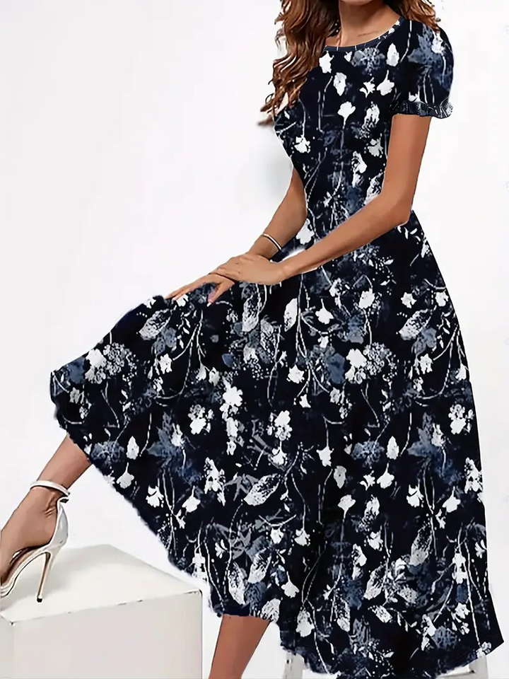 Theresia | Florales Maxi-Kleid Für Damen | Zeitlos