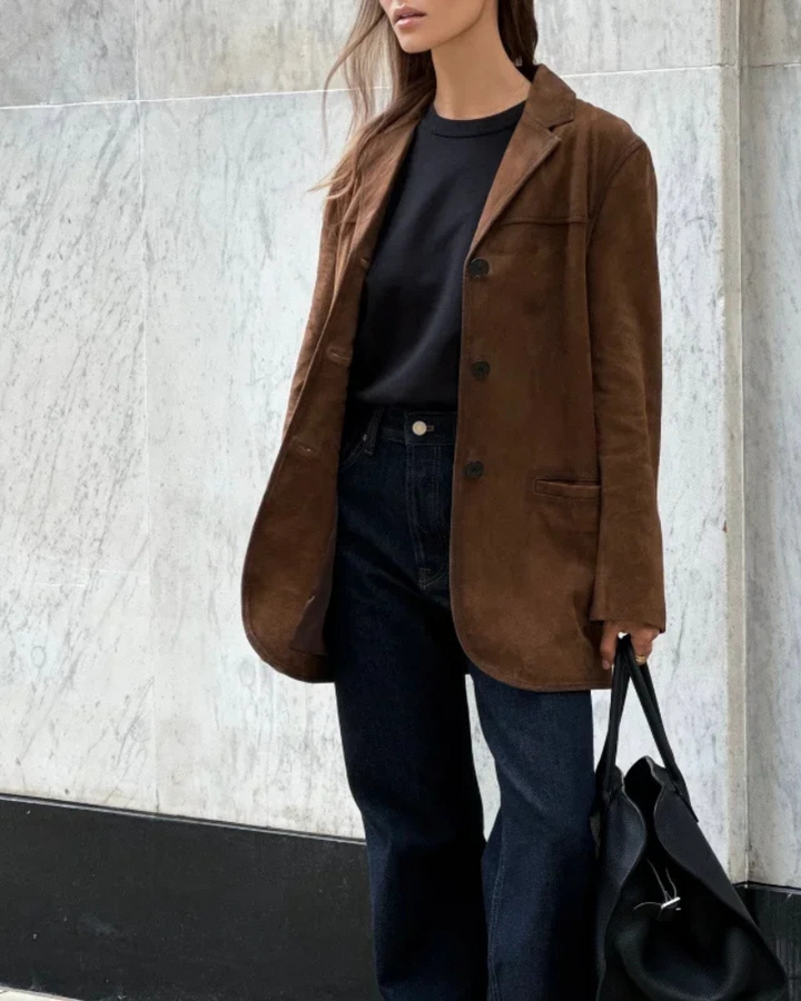 Svea | Elegante Wildlederjacke Für Damen | Frühlings