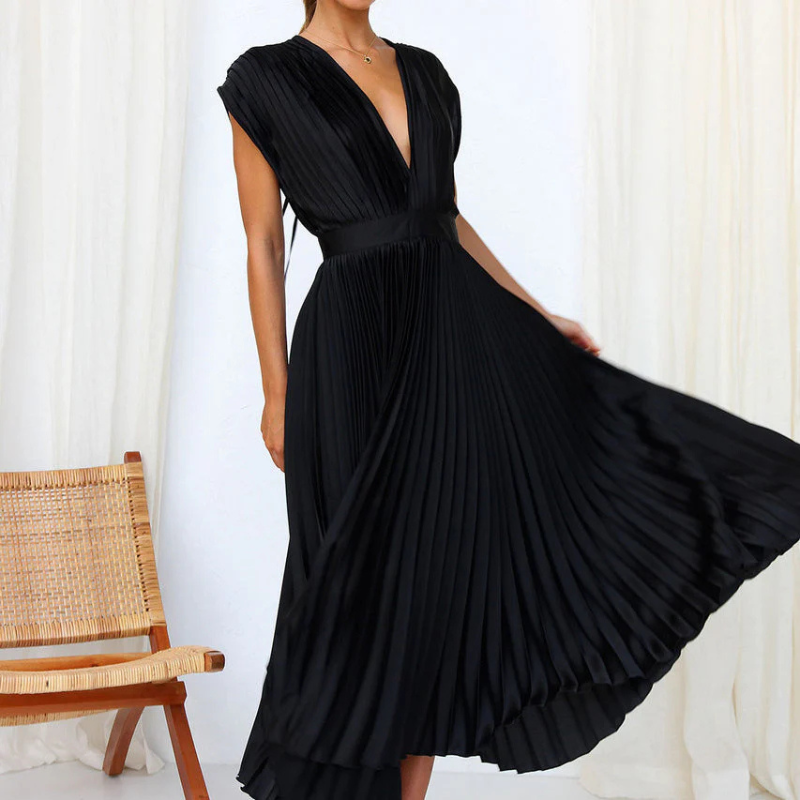 Editha | Abendkleid mit V-Ausschnitt Für Damen | Glamourös