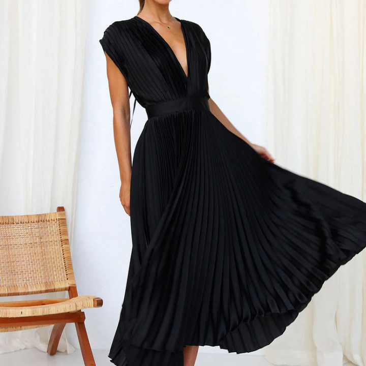 Editha | Abendkleid mit V-Ausschnitt Für Damen | Glamourös